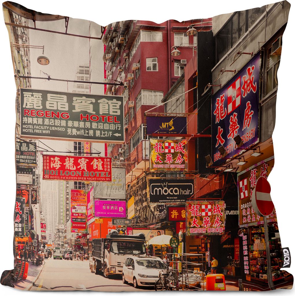 VOID Hongkong China City Asien Kissenbezug Kissenhülle Polyester wasserfest Outdoor Indoor