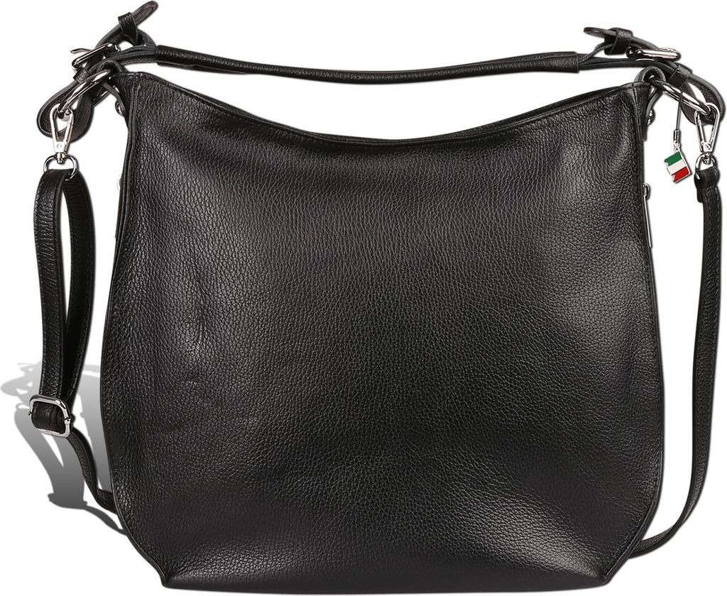 Florence Damen Schultertasche Leder Tasche schwarz D2OTF187S1