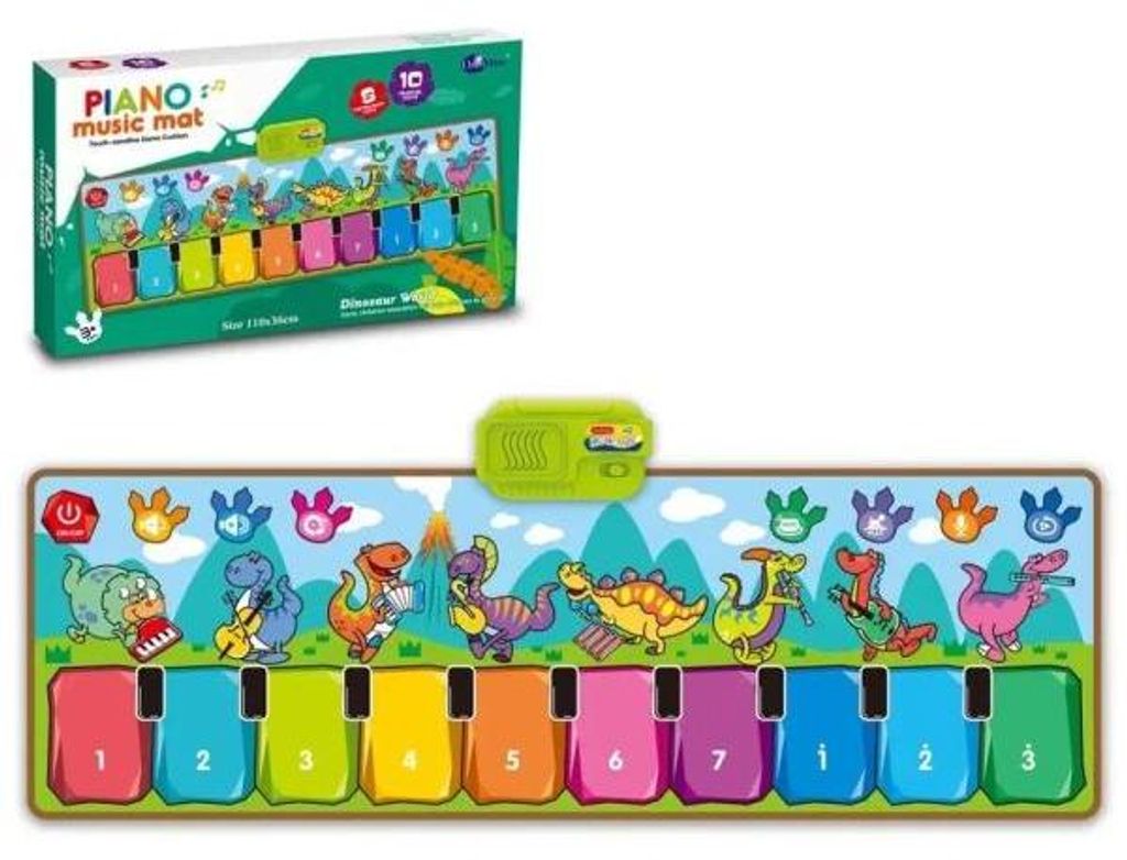 Musikmatte „Klavier mit Dinosauriern“ – Trifox