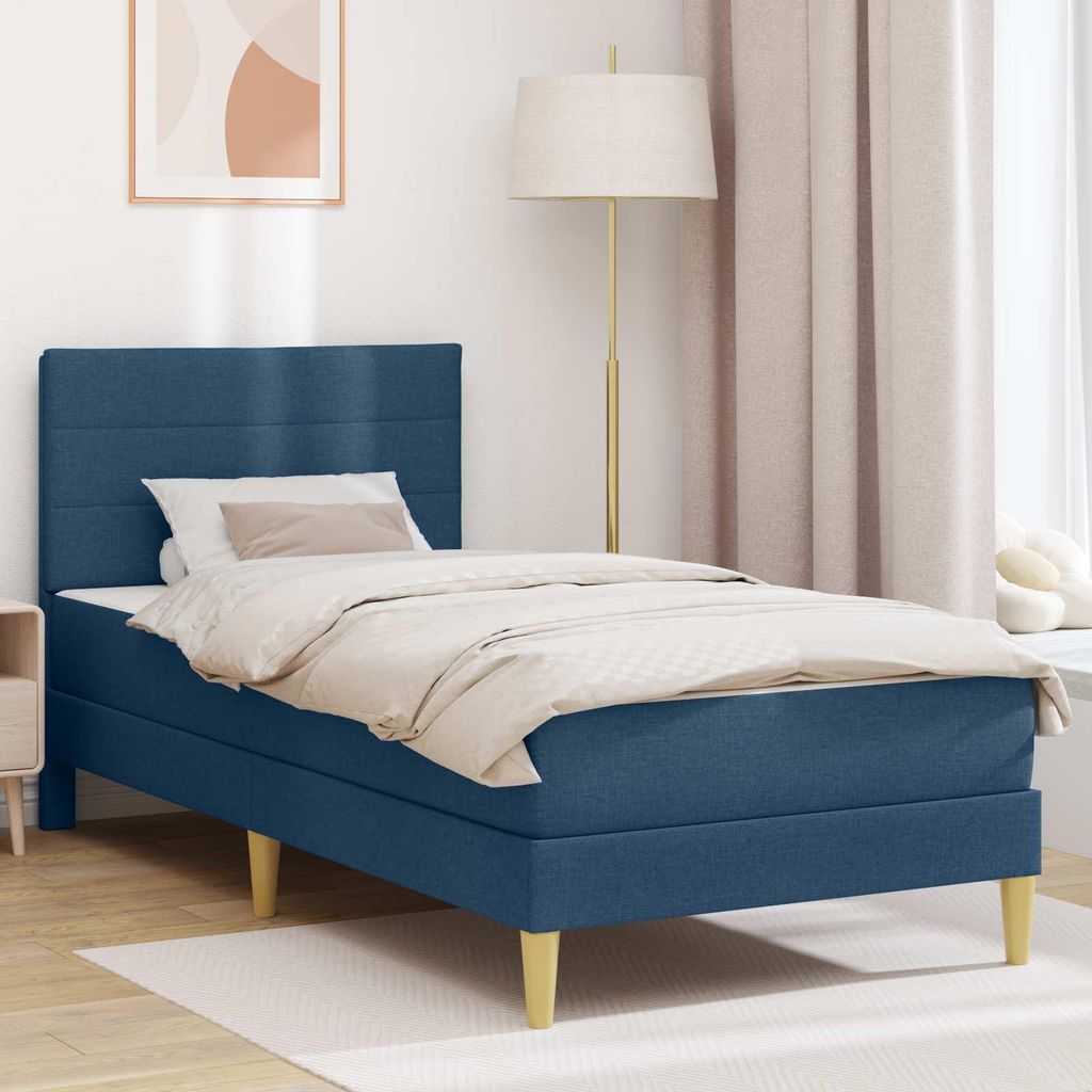 "Neues Produkt" Bettrahmen/Bettgestell - CLORIS - Blau 100x200 cm Polyester - Sonstige Matratzen V2440