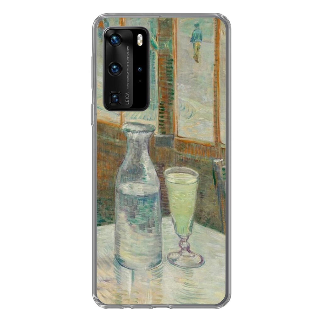 MuchoWow Handyhülle Schutzhülle Hülle für Huawei P40 Pro Couchtisch mit Absinth - Vincent van Gogh Silikon Softcase Handy Hülle - Schutz