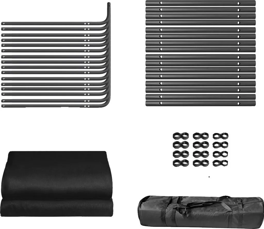 Rideau de studio photo noir en tissu mousseline opaque pour portrait