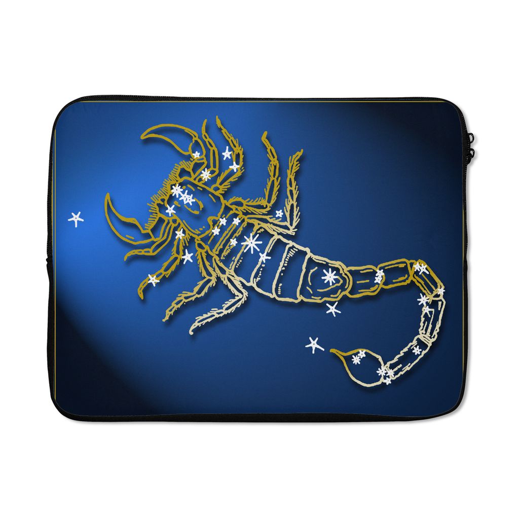 MuchoWow Laptop Hülle 17 Zoll Laptoptasche Sternbild - Skorpion - Sterne - Zipper - Schutzabdeckung