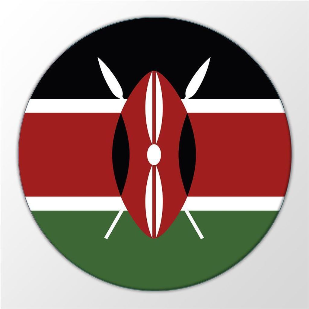 Huuraa Magnet Kenia Flagge Geschenk Kühlschrankmagnet 59mm Produktbild 