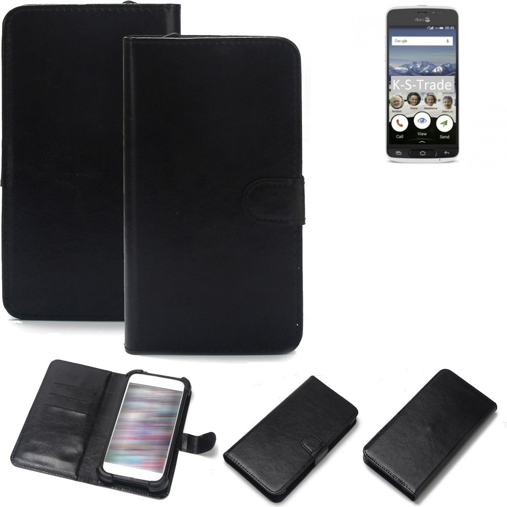 K-S-Trade Handyhülle Schutzhülle kompatibel mit doro 8040 Handy Schutz Hülle Handyhülle Bumper schwarz 1x