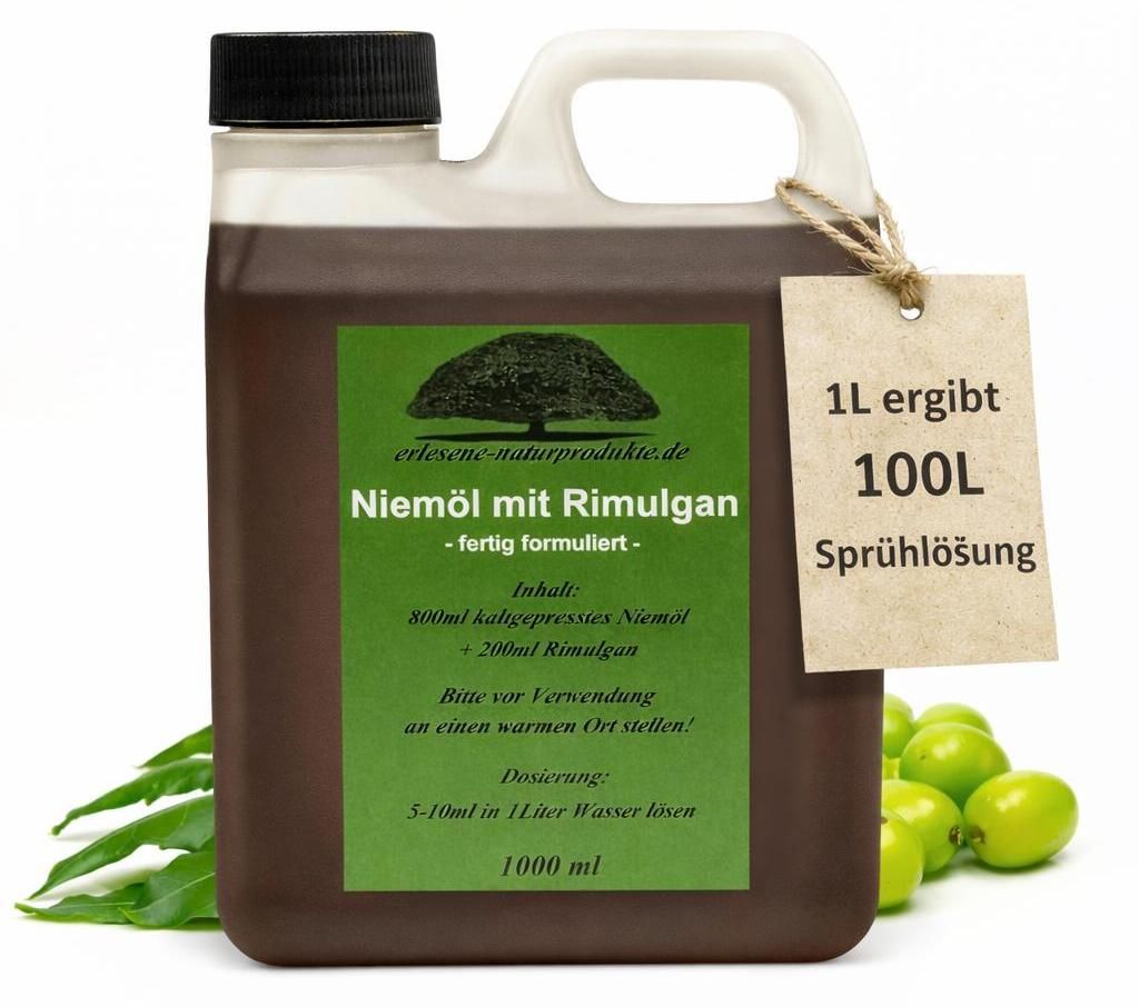 Neemöl Niemöl mit Emulgator 1L Konzentrat - ergibt 100L Produktbild 