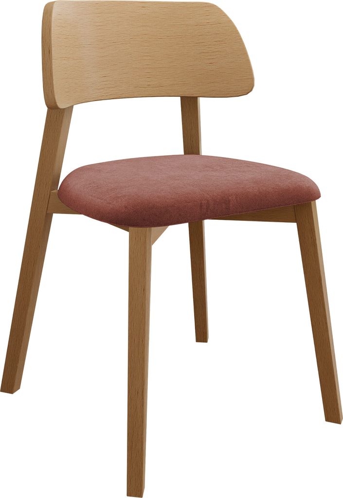 MIRJAN24 Stuhl Dario, Wohnzimmer, Modern Kollektion, Esszimmerstuhl, Holzkonstruktion (Farbe: Magic Velvet 2258, Holzfarbe: Natur)