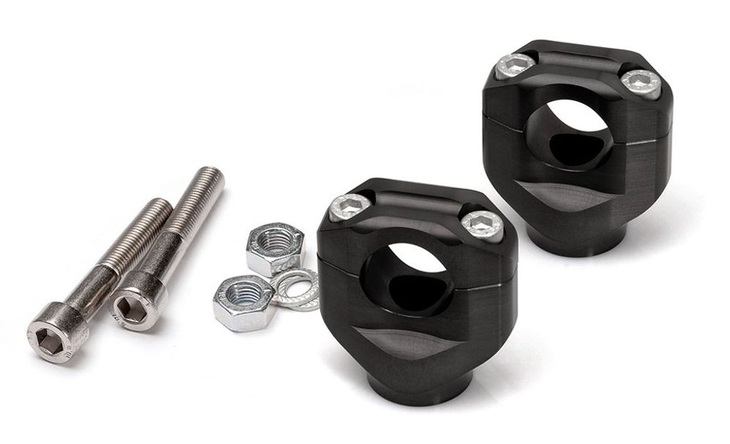 Klemmbock-Kit LSL Ø 28,6mm + 35mm mit ABE schwarz für Triumph Bonneville T100 Scrambler 865 ccm Bj. 2006 - 2017