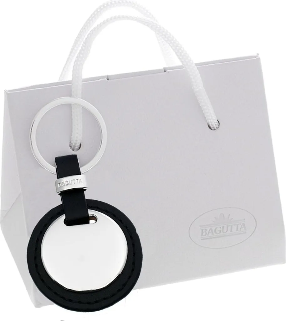 Porte-clés rond avec gravure personnalisée BG2038-01 - Hauteur 8,5 cm