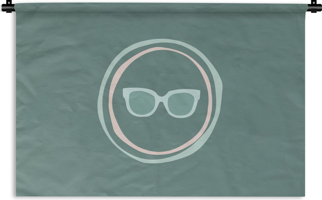 MuchoWow Wandteppich Wandbehang Sommer - Sonnenbrille - Pastell 120x80 cm Tapisserie Dekoration Wandtuch - Wanddekorationen - Wandtücher