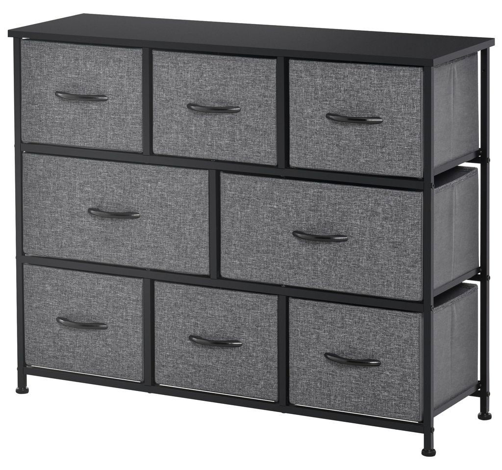 HOMCOM Kommode met 8 lades van stof, opbergkast met metalen Productafbeelding 