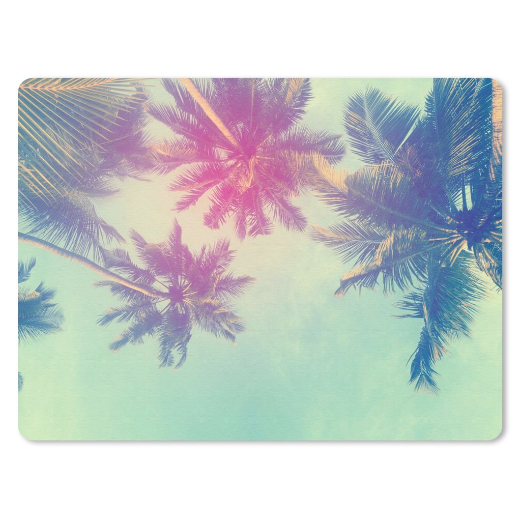 MuchoWow Mauspad Mousepad Palmen - Palmenblätter - Sommer - Tropisch 23x19 cm - Mousepads - Maus Mat - Pad - Mausunterlage - Schreibtischunterla...