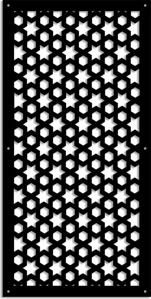 POPSTAR – Perforiertes PVC–Panel – Sonnenschutz 98x198 cm schwarz