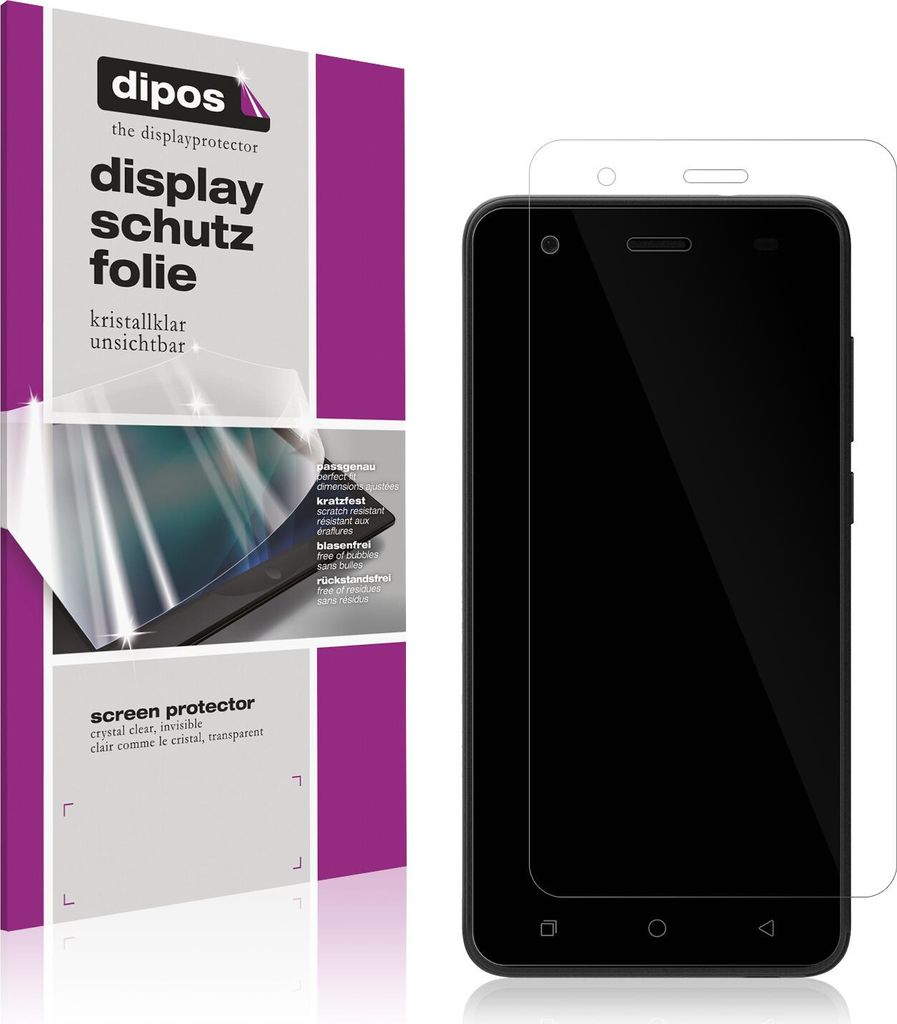 2x Schutzfolie für Coolpad Legacy GO klar Displayschutzfolie Folie Display Schutz dipos