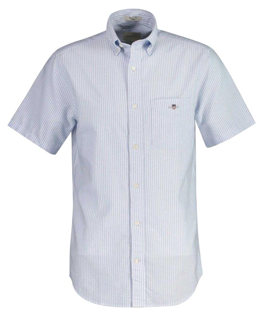 Gant - Button-Down-Hemd für Herren, kurzärmlig GT21115 (M) (Hellblau)