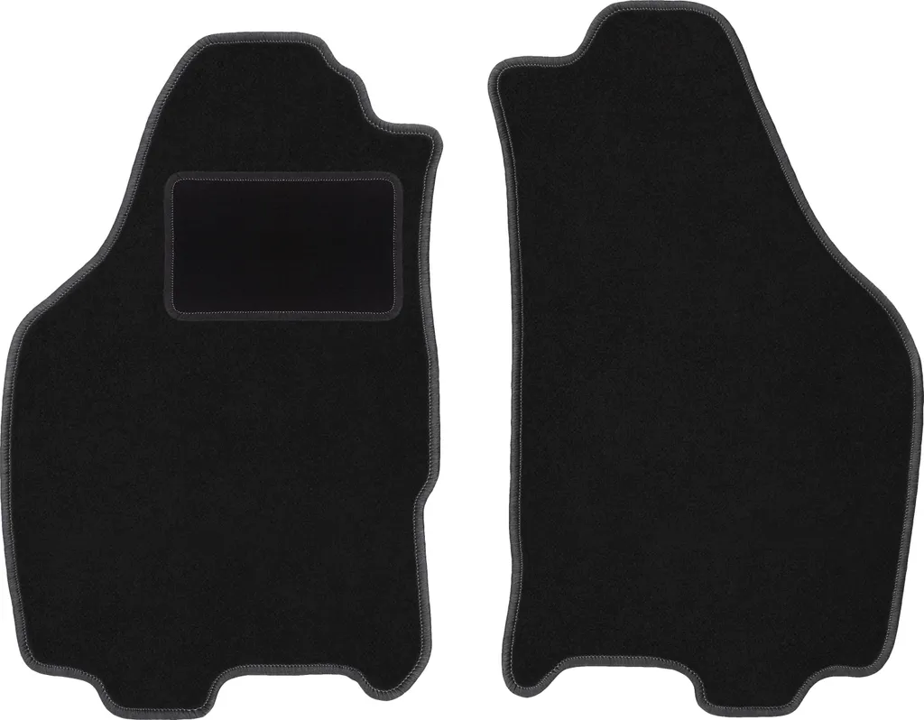 Wielganizator tappetini auto velours anteriori adatto per Lancia Ypsilon II (2003-2011, hatchback) neri, set 2 pz, con fissaggi