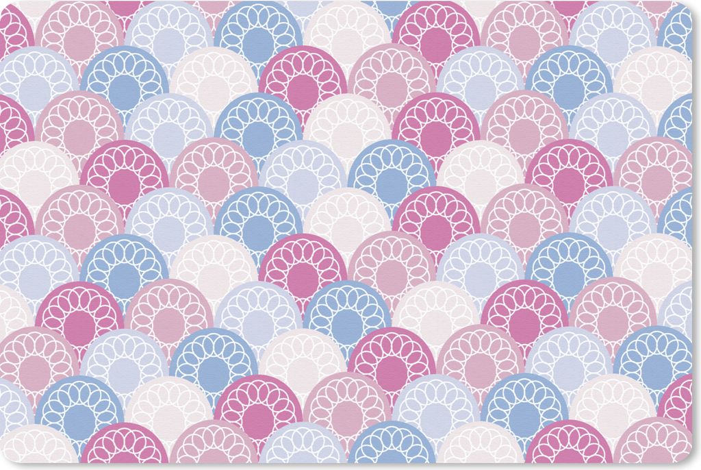 MuchoWow Mauspad Mousepad Kreis - Muster - Rosa 27x18 cm - Mousepads - Maus Mat - Pad - Mausunterlage - Büroartikel - Desk Matten
