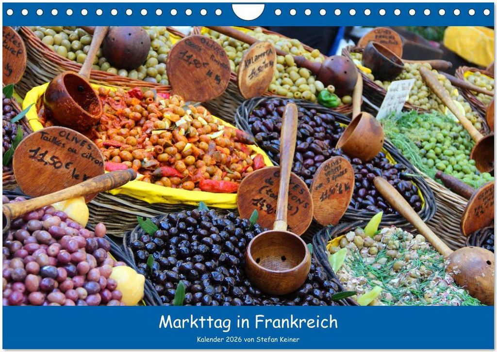 Markttag in Frankreich (Wandkalender 2026 DIN A4 quer), CALVENDO Monatskalender