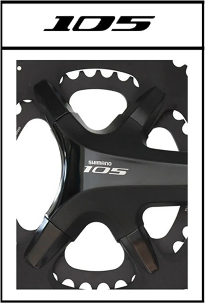 Accessoire de Finition Plateau TA X110 pour Pédalier Shimano 105 Noir