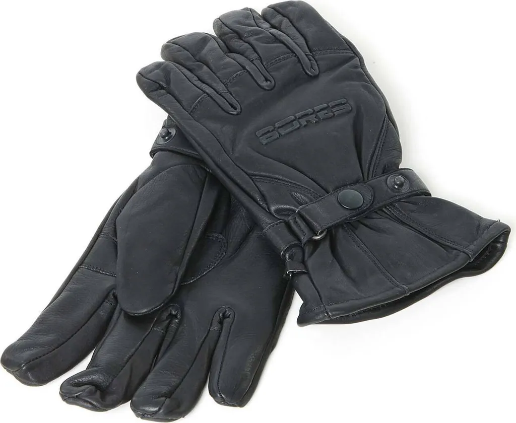 Gants de Moto Vintage Bores Classico Noirs - Équipement Cuir Homme et Femme