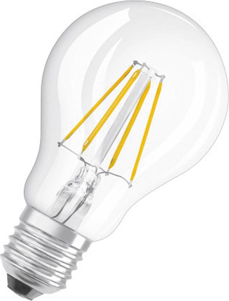 A clear studio shot of a single LED light bulb against a white background.