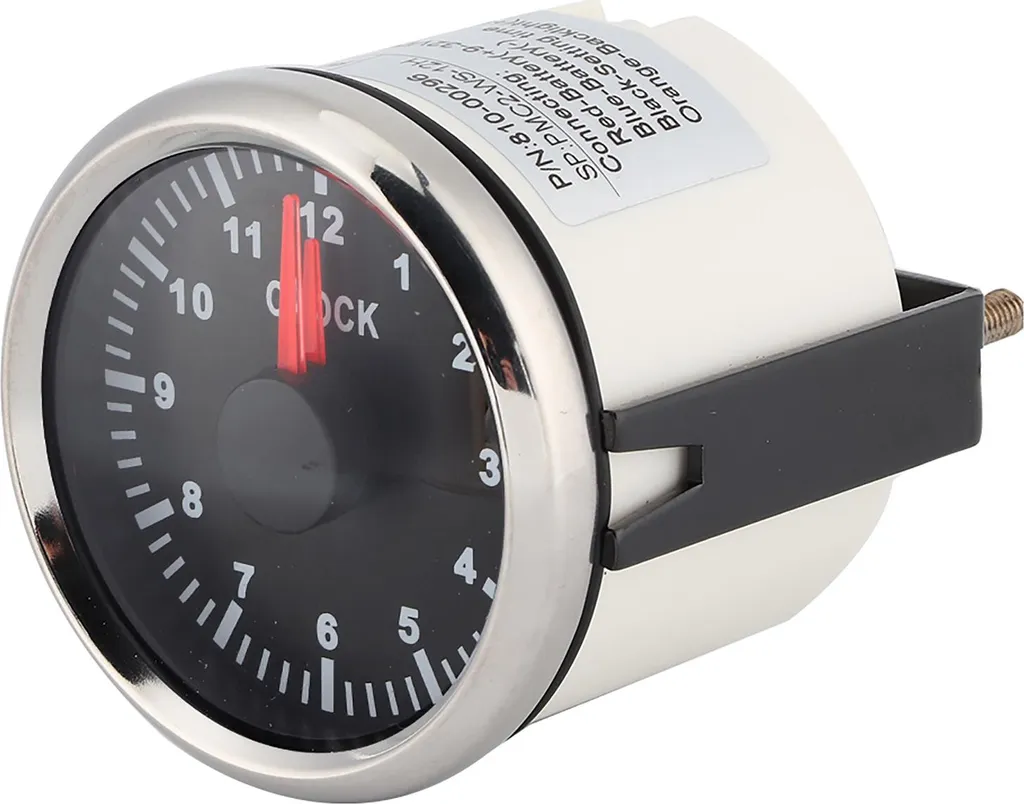 Compteur horaire universel 12V 24V rétroéclairage rouge cadran noir