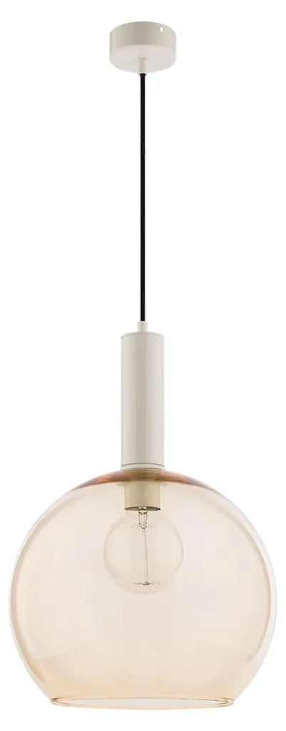 Lustre Suspension en Verre Ambré Jupiter - Éclairage Plafond Design Chic