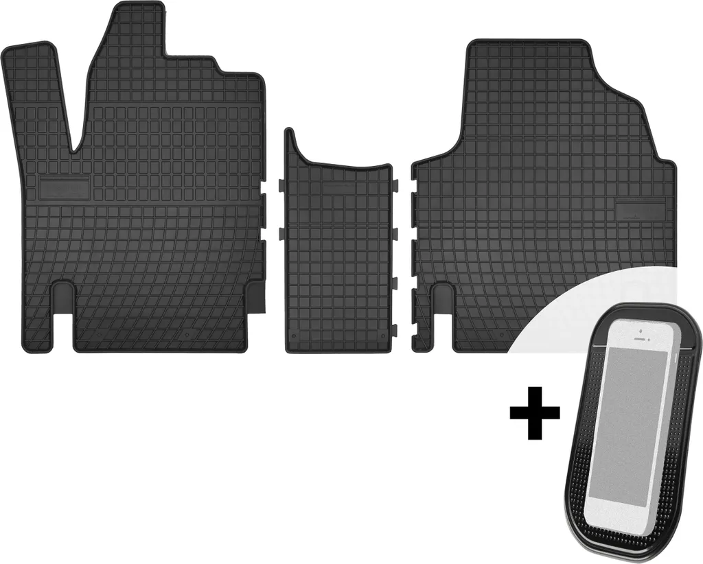 Kit 3 Tappetini Gomma Neri per Peugeot Expert Scudo Jumpy 1994-2006