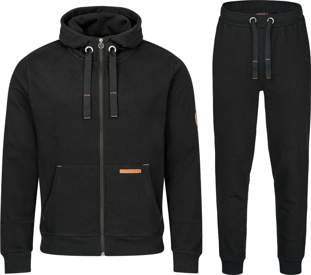 Kuscheliger Jogginganzug Herren leather edition (2-tlg) mit Kapuze Baumwolle