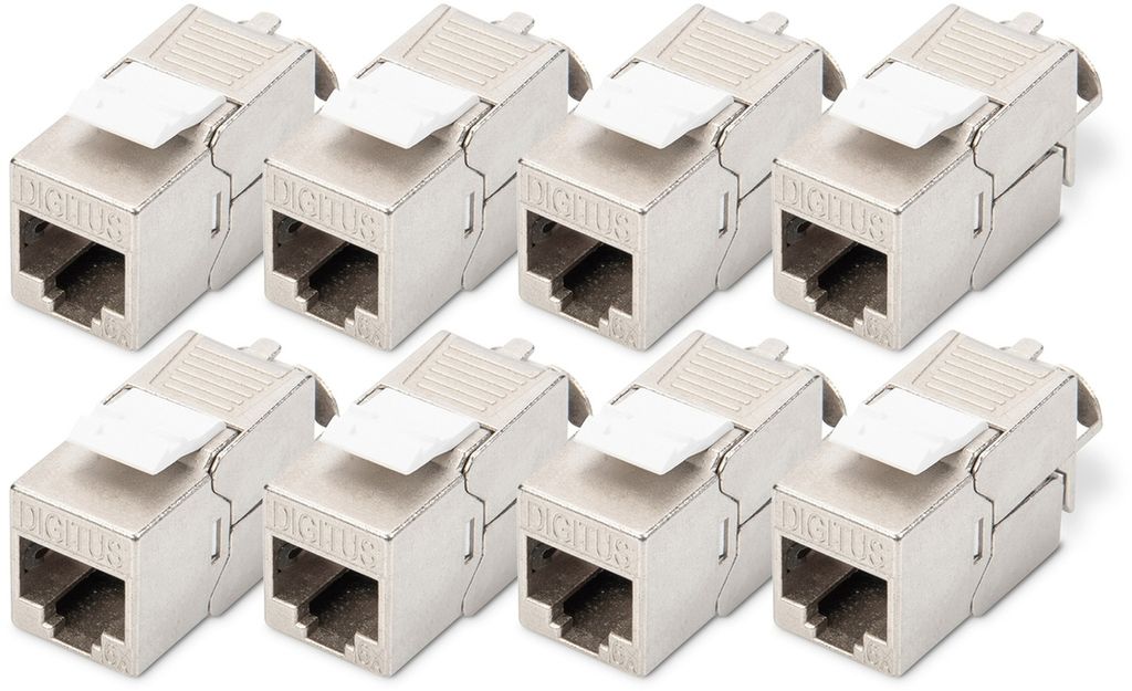 DIGITUS Keystone Jack Cat6A/RJ45->LSA geschirmt 500MHz 8St