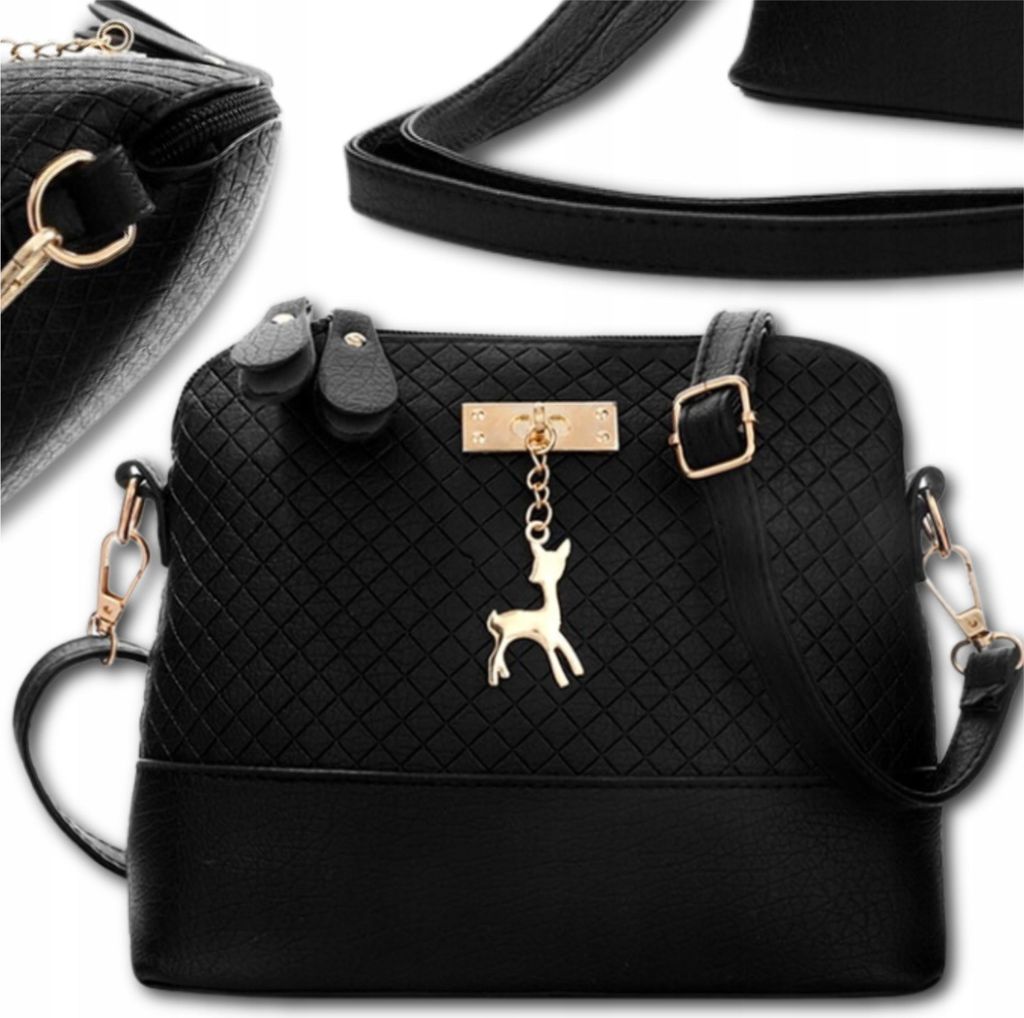 EDIBAZZAR | Damen Leder Umhängetasche, schwarze Messenger Bag, Retro Tasche