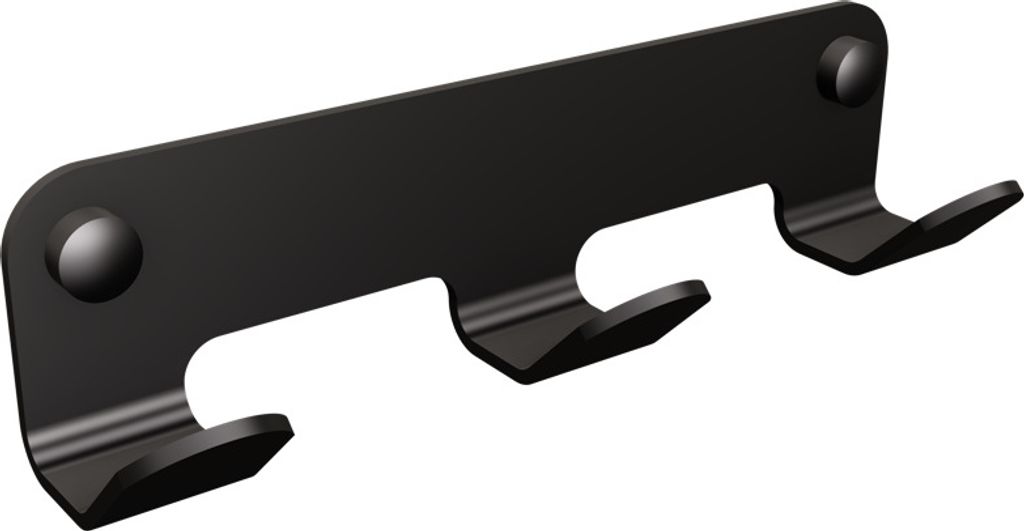 Handtuchhaken, schwarz, matt, 3 St. TECHNIC, Bad-Haken, Handtuchhalter