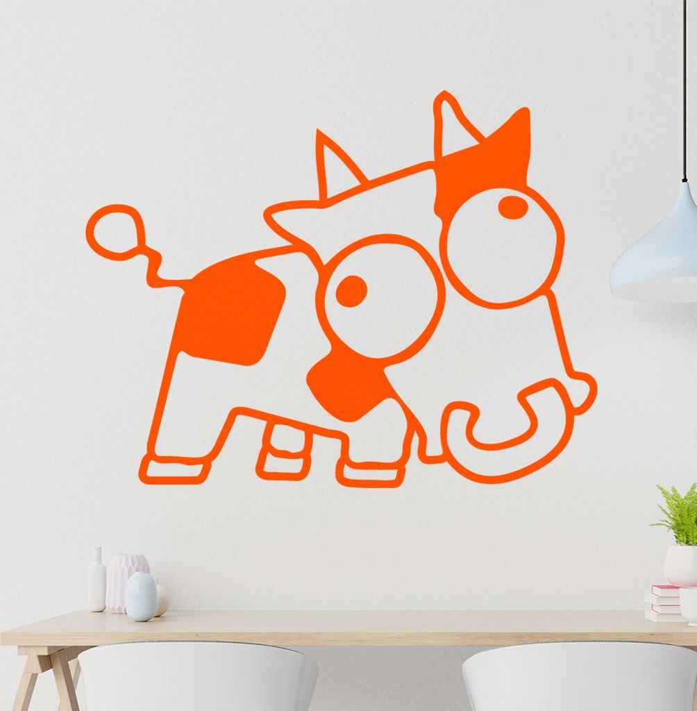 Drift Kuh Wandtattoo in 6 Größen - Wandaufkleber Wall Sticker - Dekoration, Küche, Wohnzimmer, Schlafzimmer, Badezimmer