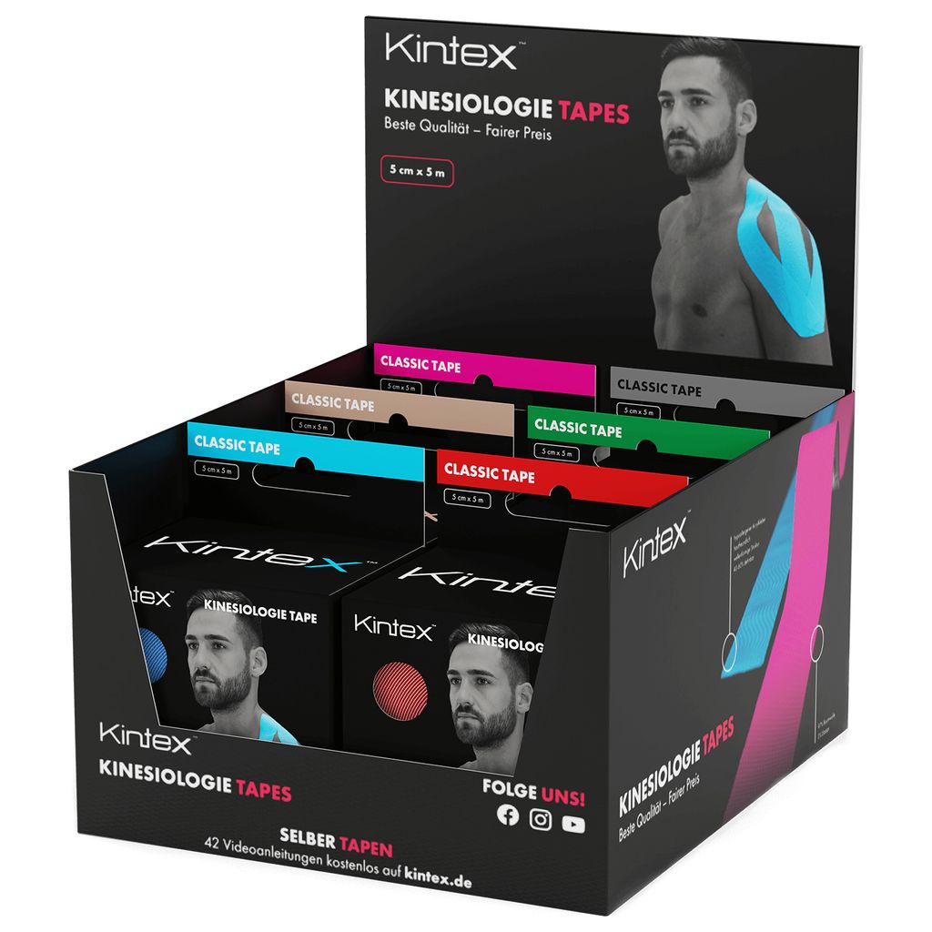 6 Rollen Kinesiologie Tape Classic 5 cm x 5 m Set Produktbild 