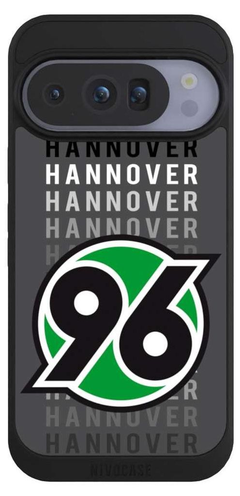 NIVOCASE Handyhülle für Google Pixel 10 Pro Hülle NIVOpure Case Schwarz H96 Hannover 96 Offizielles Lizenzprodukt