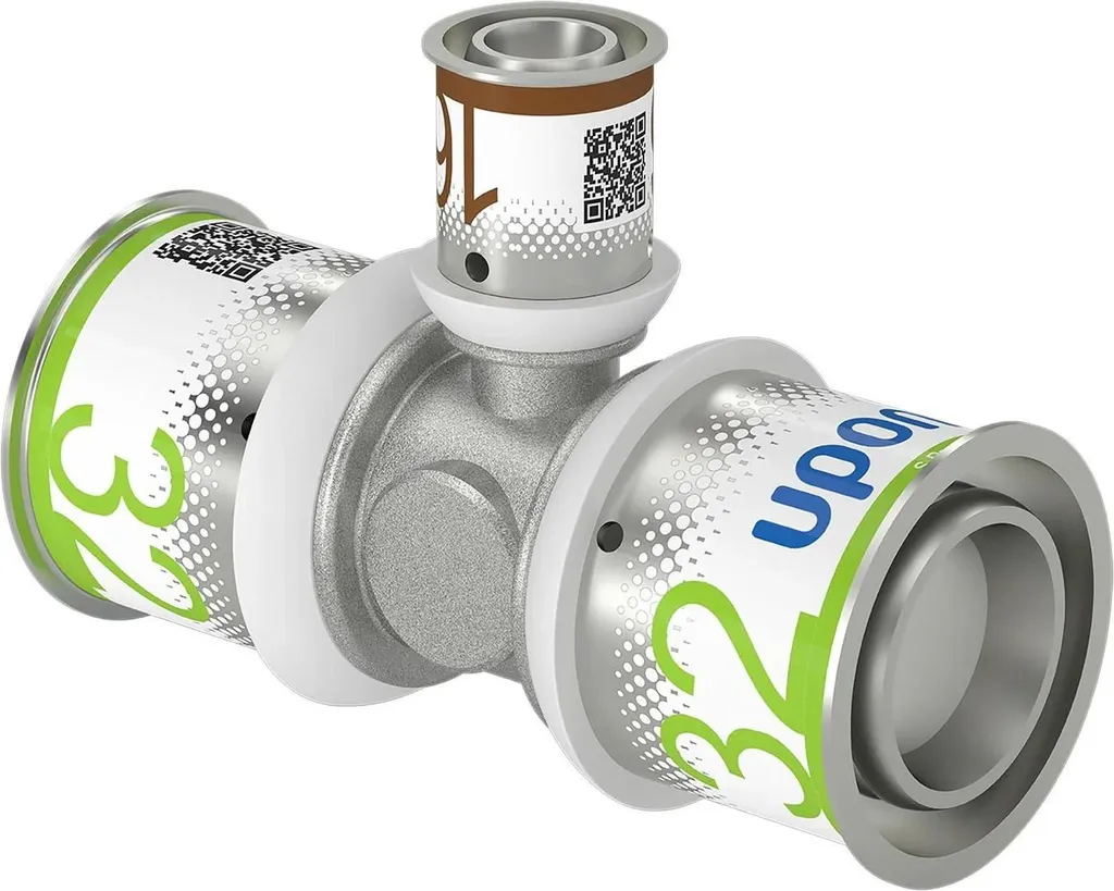 Raccordo a T Uponor S-Press PLUS 32x16x32 | 100% Sicurezza Installazione
