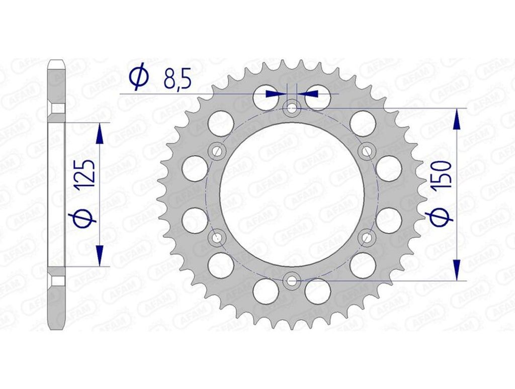 AFAM Kettenrad Alu Standard - 520 Produktbild 