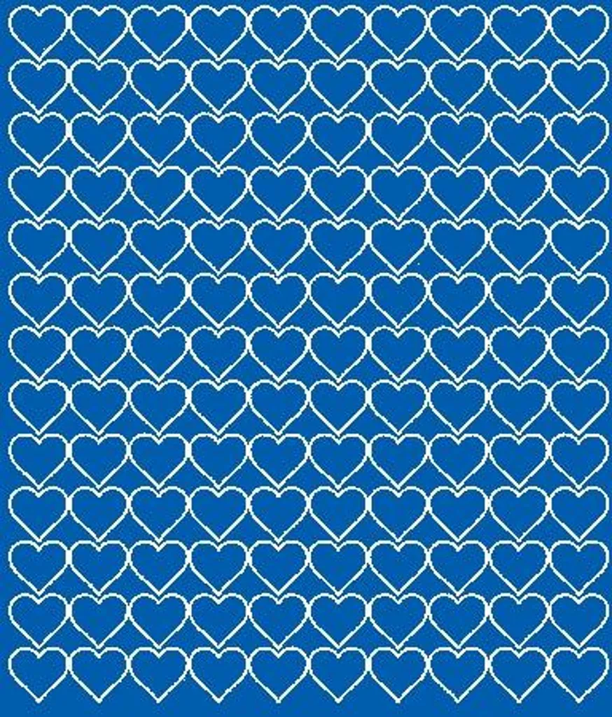 Adesivi murali a forma di cuore, 2 cm, 130 pezzi, blu lucido