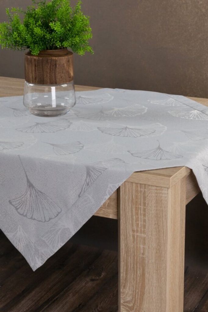 Festliche Tischdecke Tischdekoration DIANA silber 85x85