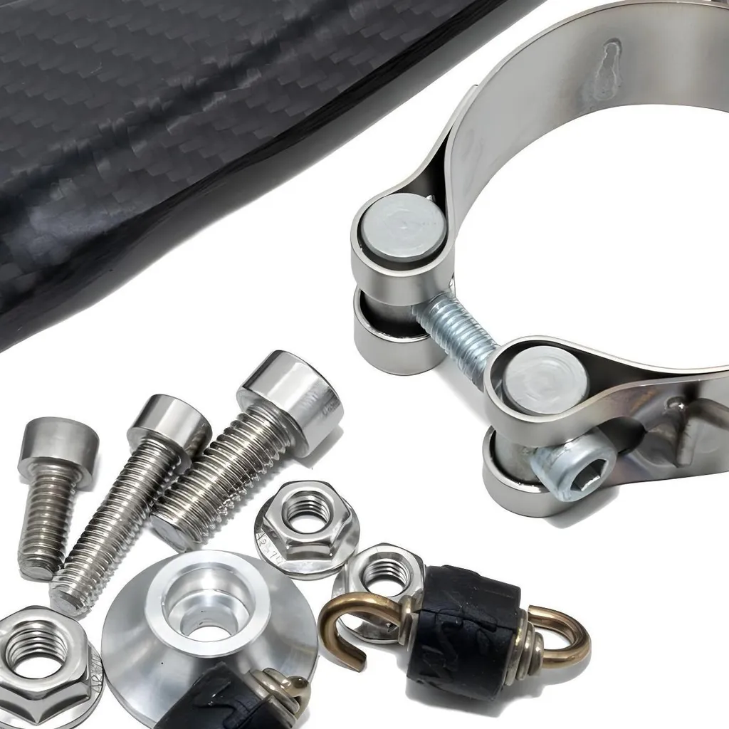 Support échappement en carbone LeoVince Yamaha R1 2015 avec visserie