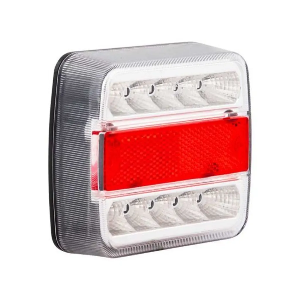 Feu de Manœuvre LED Blanc 10x10 cm pour Recul de Remorque et Plateau