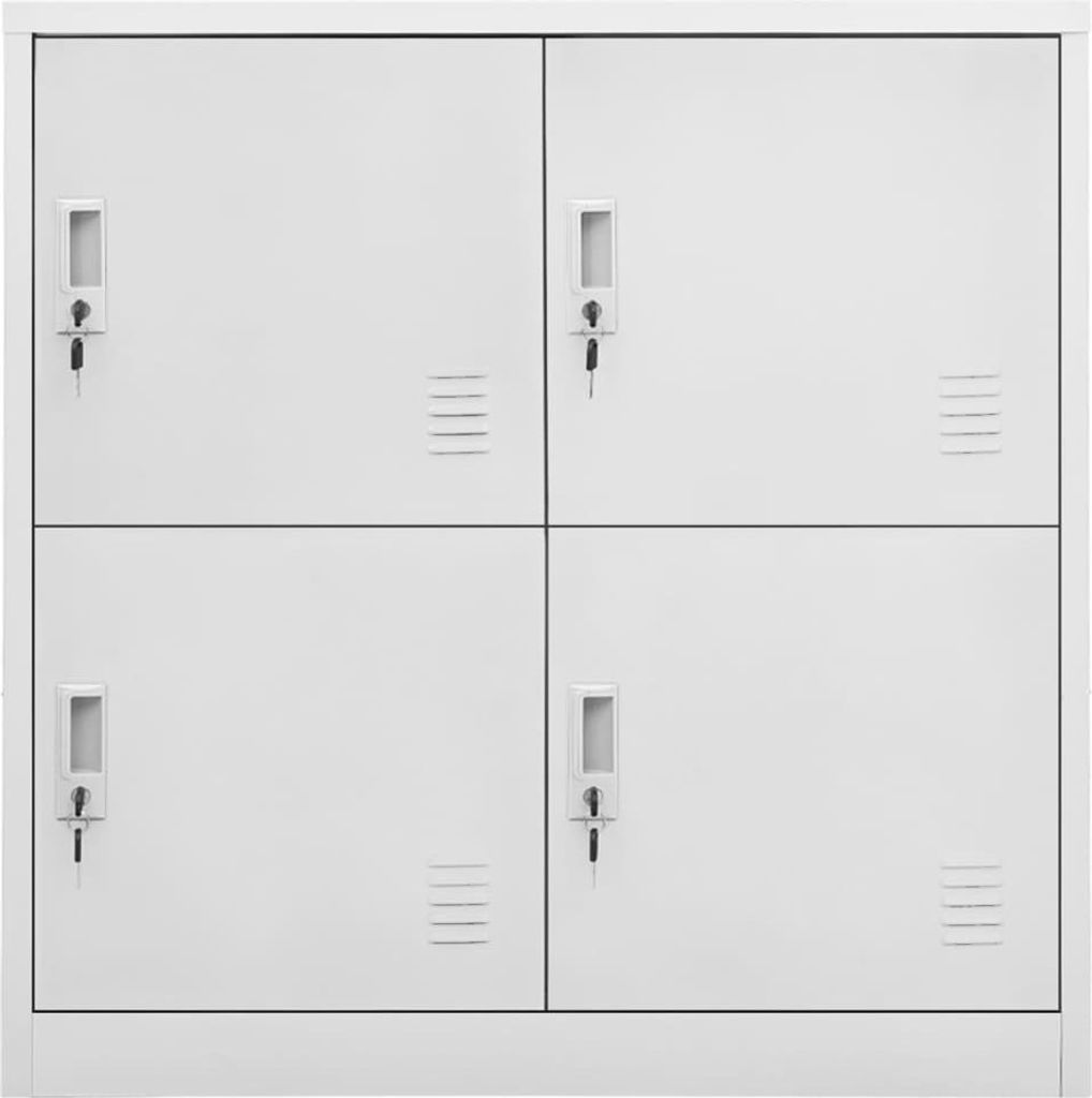 vidaXL Schließfachschrank Hellgrau 90x45x92,5 cm Stahl