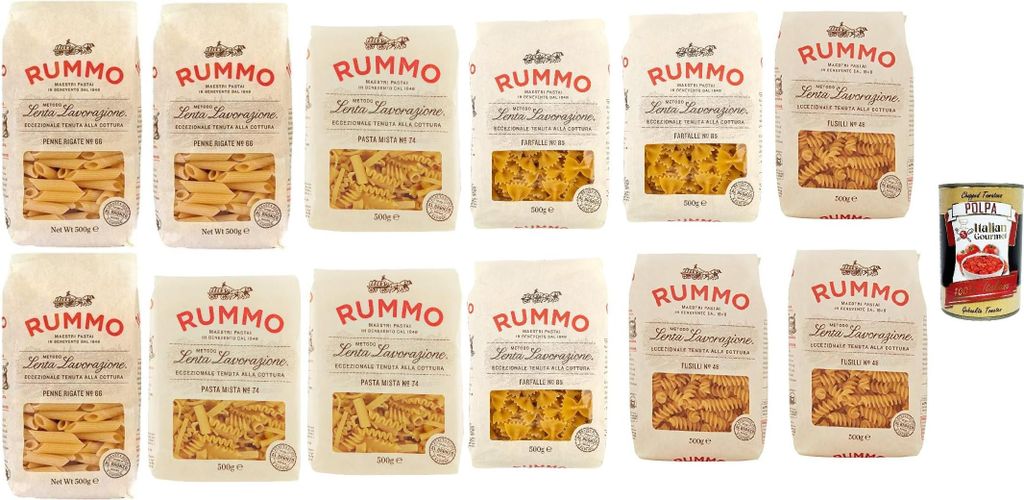 Testpaket Rummo Pasta mista Farfalle Penne rigate Fusilli Produktbild 