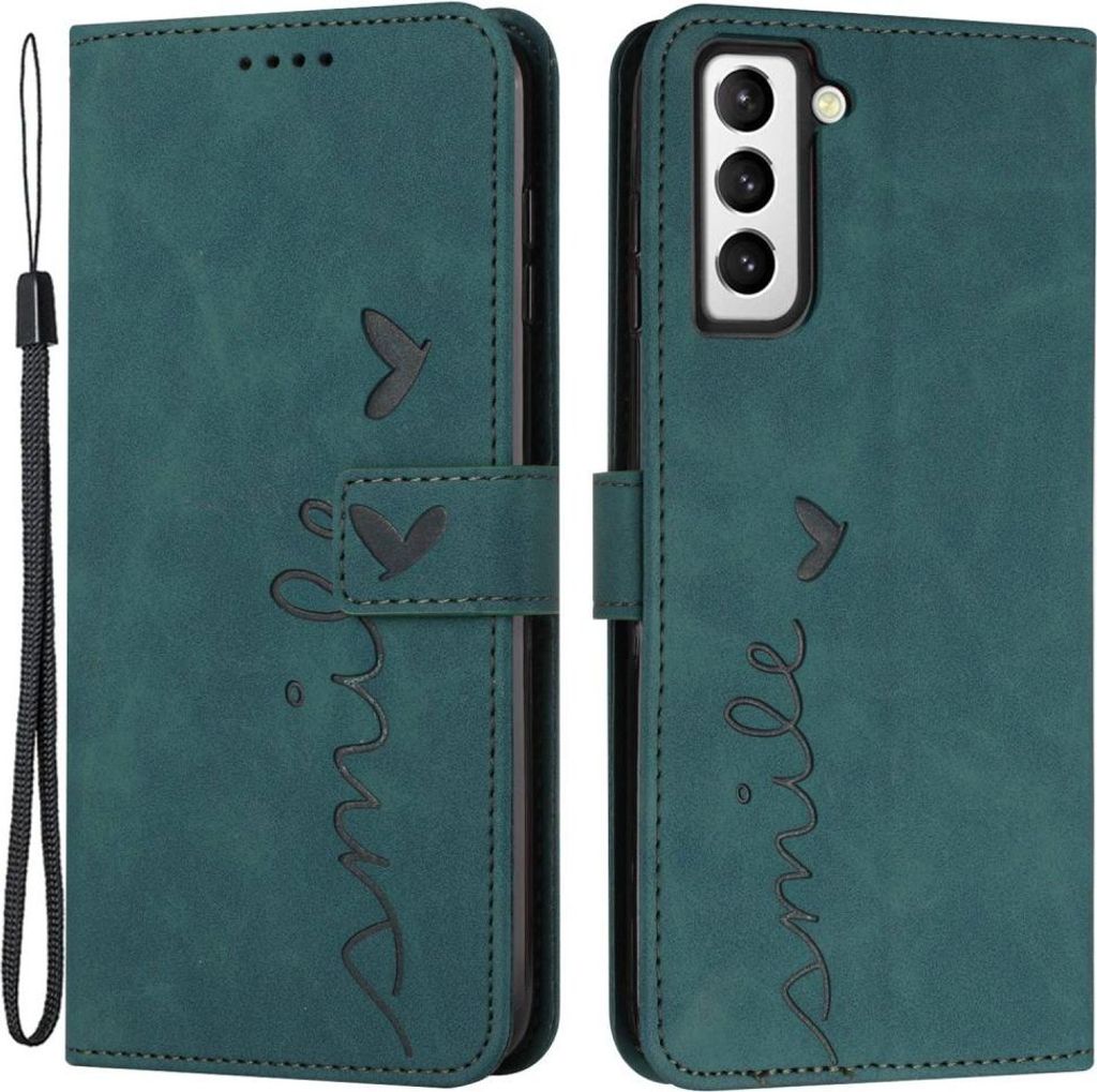 Samsung Galaxy S22 Hülle - Coverup Smile Klapphülle - Grün Produktbild 