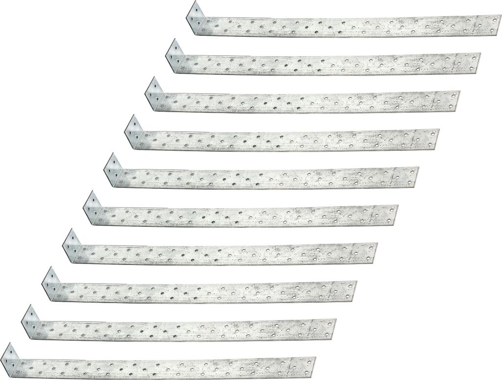 Alberts 10x Flachstahl-Betonanker, verzinkt, 205-500 mm, Größe:500 x 40 x 40 mm