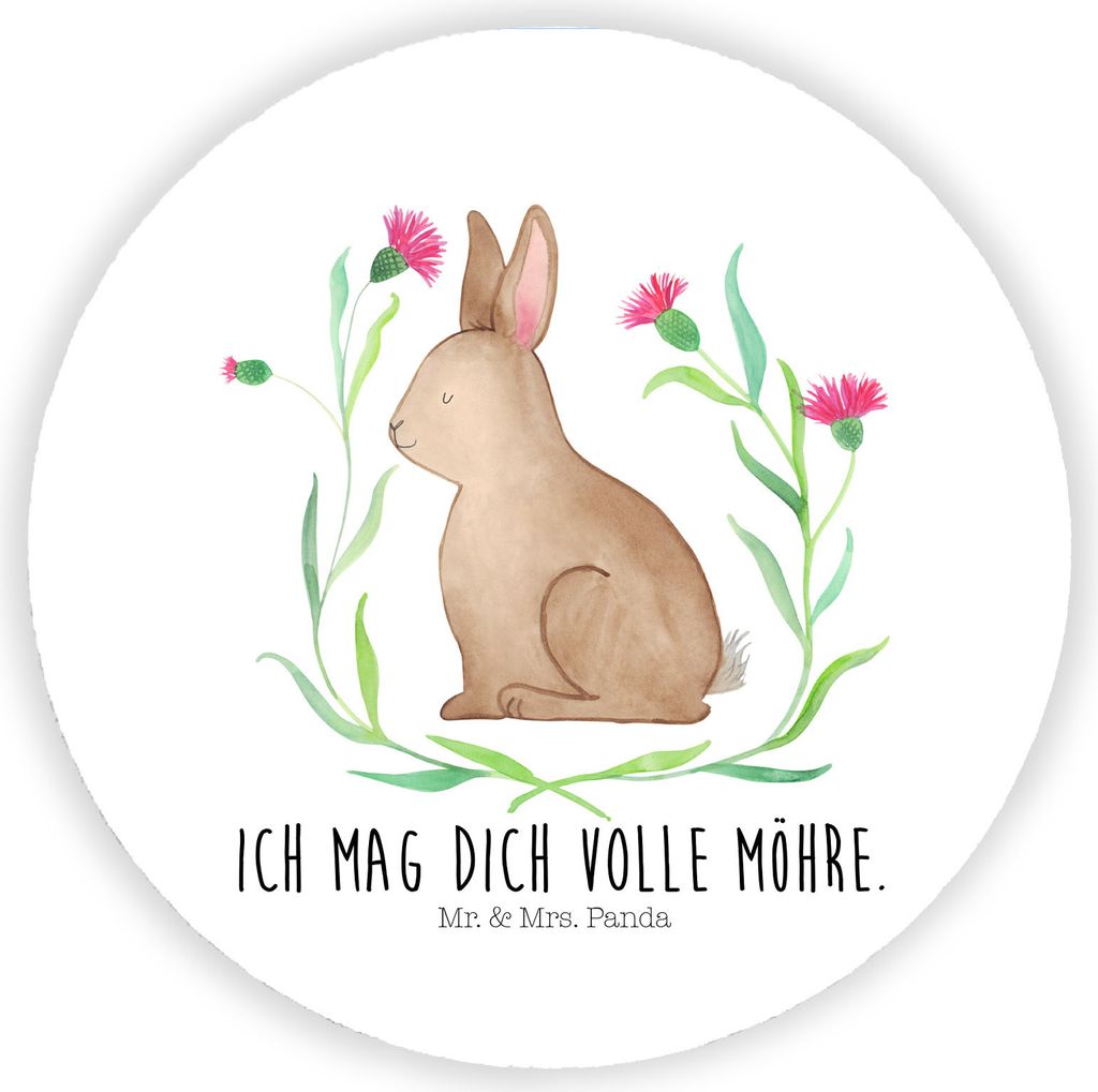 Mr. & Mrs. Panda Kühlschrankmagnet Hase Sitzen - Weiß - Geschenk, Liebe, magnet für fotos, Frohe Ostern, whiteboardmagnet, Geschenke zu, kühlsc...