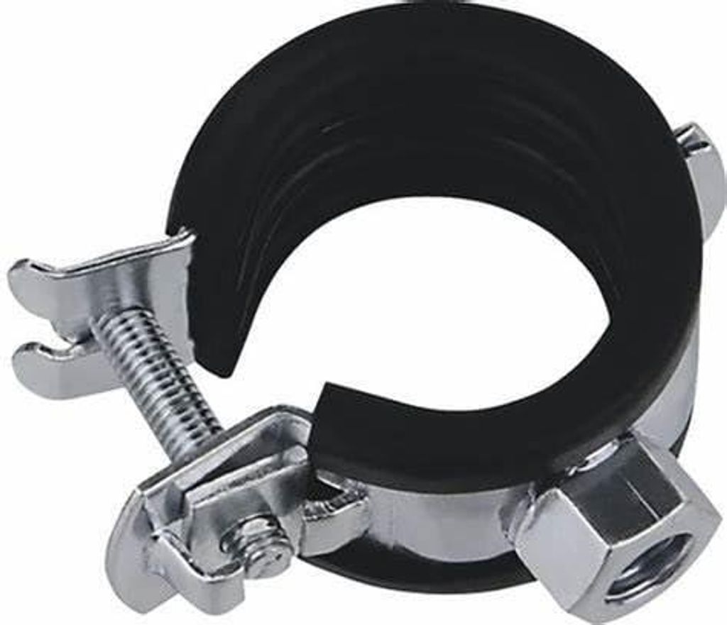 sanicomfort Rohrschelle schallgedämmt 26-28 M8 26,9mm (3/4") – 10 Stück – Rohrschellen verzinkt mit Gummieinlage zur Schallentkopplung