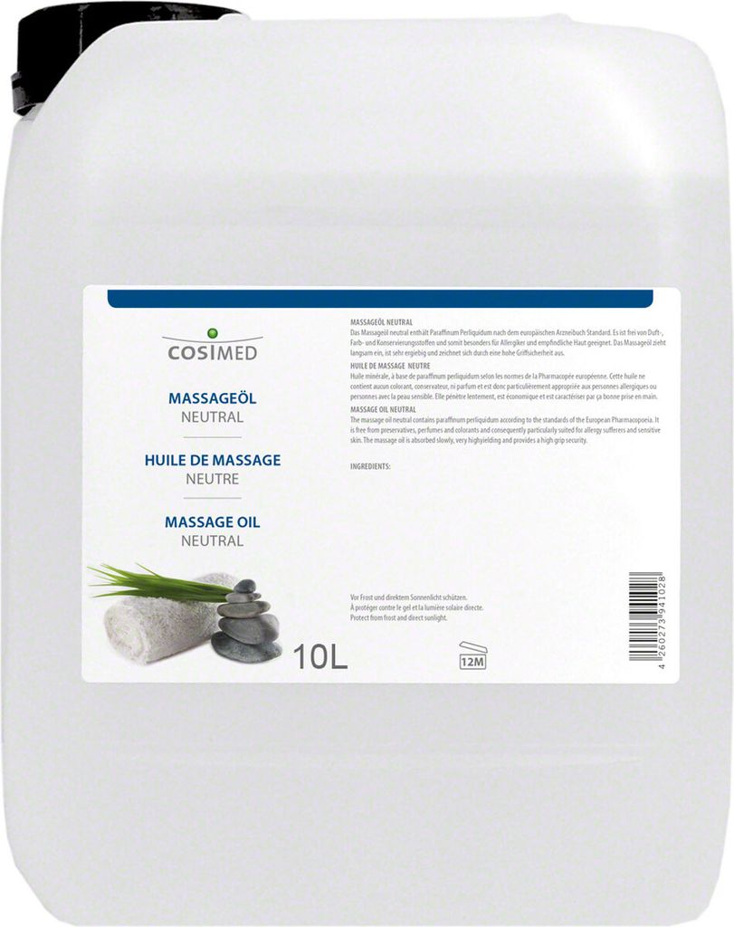 cosiMed Massageöl Neutral Massage Entspannung Pflege Öl Wellness & Therapie 10 l