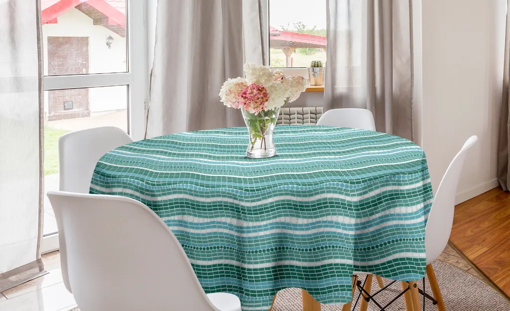 Tovaglia Cucina Mosaico Tradizionale ABAKUHAUS 150cm Blu/Verde