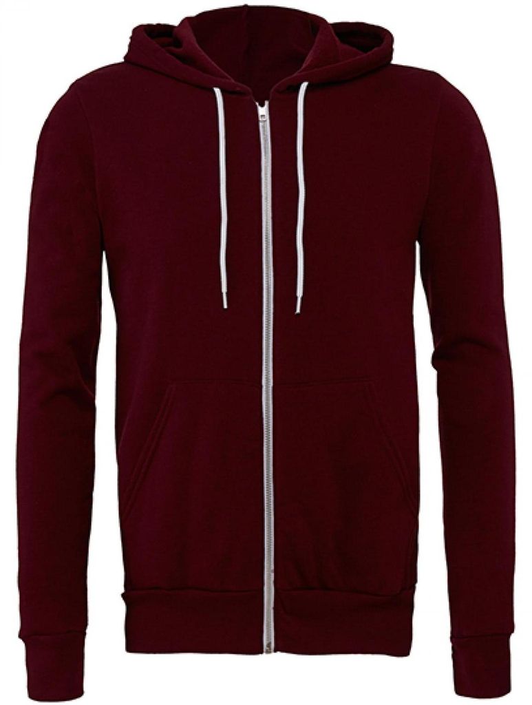 Canvas 3739 | Uni Zip-Up Poly-Baumwolle Fleece Hoodie - Produktbild 